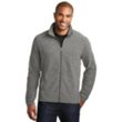 Port Authority Heather Microfleece Full-Zip Jacket | https://www.bestnamebadges.com