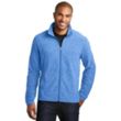 Port Authority Heather Microfleece Full-Zip Jacket | https://www.bestnamebadges.com