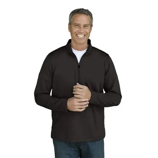 Quarter Zip Brushed Back Micro-Fleece Pullover