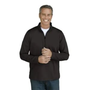 Quarter Zip Brushed Back Micro-Fleece Pullover | https://www.bestnamebadges.com