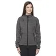 North End Sport Red Ladies Flux Melange Bonded Fleece Jacket | https://www.bestnamebadges.com