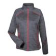 North End Sport Red Ladies Flux Melange Bonded Fleece Jacket | https://www.bestnamebadges.com