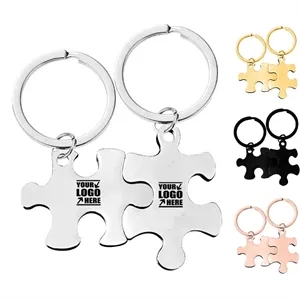 Puzzle Piece Keychains Keyring 