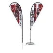 9' Double Sided Teardrop Flag Kit With Optional Base | https://www.bestnamebadges.com