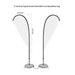 9' Double Sided Teardrop Flag Kit With Optional Base | https://www.bestnamebadges.com