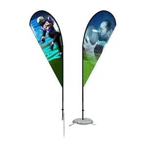 11' Double Sided Teardrop Flag With Optional Base