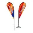 11' Double Sided Teardrop Flag With Optional Base | https://www.bestnamebadges.com