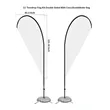 11' Double Sided Teardrop Flag With Optional Base | https://www.bestnamebadges.com