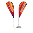 7' Double Sided Teardrop Flag Kit With Optional Base | https://www.bestnamebadges.com