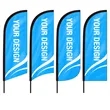9' Double Sided Feather Flag Kit With Cross Base & Water Bag | https://www.bestnamebadges.com