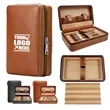 Cow Leather Cigar Holder Humidor Case with Wood Inner | https://www.bestnamebadges.com