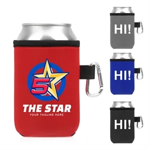 12 OZ Can Cooler With Carabiner