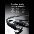 Right Angle Long-Lasting Nylon Braided USB C Charger Cable | https://www.bestnamebadges.com