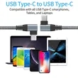 Right Angle Long-Lasting Nylon Braided USB C Charger Cable | https://www.bestnamebadges.com