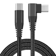 Right Angle Long-Lasting Nylon Braided USB C Charger Cable | https://www.bestnamebadges.com