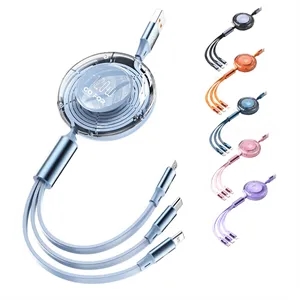 120W/6A Multi Retractable Charging Cable