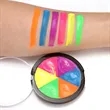 Neon Rainbow Fluorescent Halloween Face Makeup | https://www.bestnamebadges.com