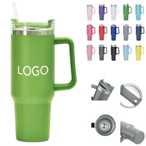 Double Wall Vacuum Tumbler With Handle 40 Oz