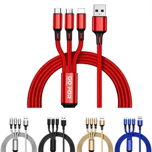 3in1 Nylon Braided Universal USB Cable
