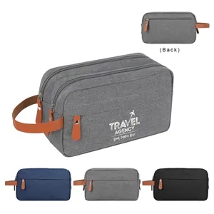Heathered Travel Toiletry Bag ( 10'' x 4'' x 6'' )