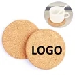 4 Inch Round Natural Cork Coaster | https://www.bestnamebadges.com
