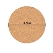 4 Inch Round Natural Cork Coaster | https://www.bestnamebadges.com