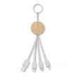Wooden 3-In-1 Eco-Friendly Charging Cable With Keychain | https://www.bestnamebadges.com