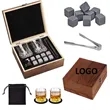 Whiskey Stone And Wine Glass Gift Set | https://www.bestnamebadges.com