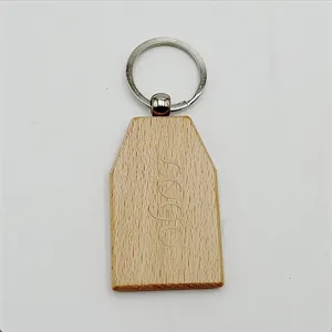 Wooden Keychain Personalized Rectangle Tag Craft Resin