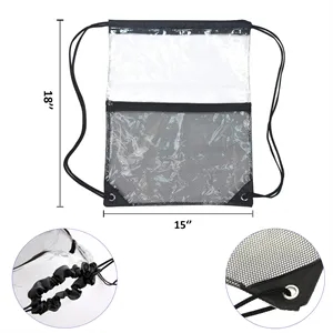 Mesh Clear Drawstring Backpack