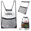 Mesh Clear Drawstring Backpack | https://www.bestnamebadges.com