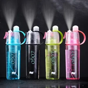 Portable Plastic Water Bottles Sprayer Summer Sports Travel