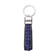 Hand Knit Leather String Keychain | https://www.bestnamebadges.com