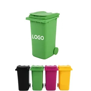 Mini Trash Can Desktop Pen Holder