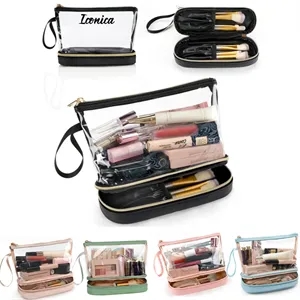 Clear Double-layer Travel Makeup Bag