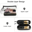 Clear Double-layer Travel Makeup Bag | https://www.bestnamebadges.com