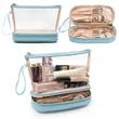 Clear Double-layer Travel Makeup Bag | https://www.bestnamebadges.com