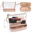 Clear Double-layer Travel Makeup Bag | https://www.bestnamebadges.com