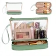 Clear Double-layer Travel Makeup Bag | https://www.bestnamebadges.com