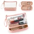 Clear Double-layer Travel Makeup Bag | https://www.bestnamebadges.com