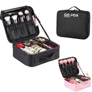 Professional Travel Makeup Case with Adjustable Dividers