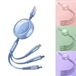 100W Retractable Multi Charger Cord Compact for Travel | https://www.bestnamebadges.com