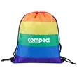 Pride Rainbow Drawstring Backpack | https://www.bestnamebadges.com