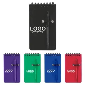 Spiral Pocket Jotter with Pen | https://www.bestnamebadges.com