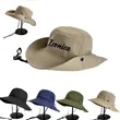 Summer Fishing Sun Hat with Chin Cord | https://www.bestnamebadges.com