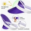 PVC Clear Colored Plastic Sun Visors Hat | https://www.bestnamebadges.com