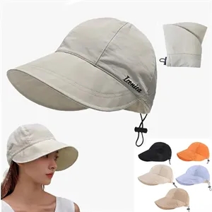 Outdoor Uv Protection Hollow Top Wide Brim Sun Hat for Women
