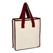 Accent Color Canvas Shopping Bag 12 OZ | https://www.bestnamebadges.com