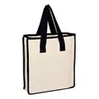 Accent Color Canvas Shopping Bag 12 OZ | https://www.bestnamebadges.com