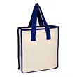 Accent Color Canvas Shopping Bag 12 OZ | https://www.bestnamebadges.com
